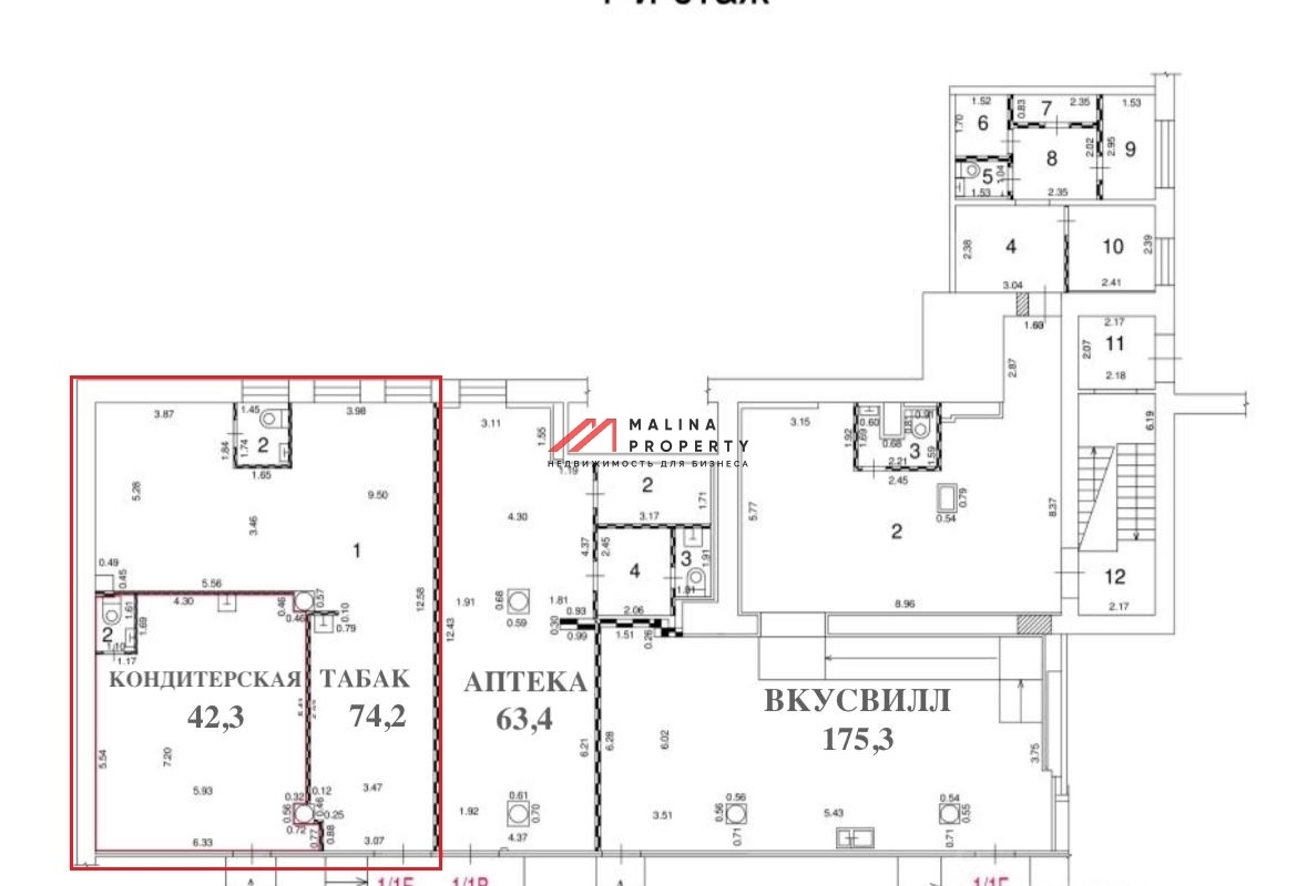 Продажа торгового помещения с арендаторами 
