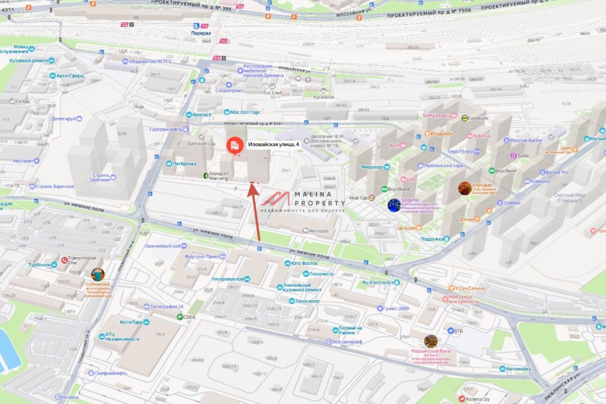 Аренда торгового помещения в ЖК "Люблинский парк"