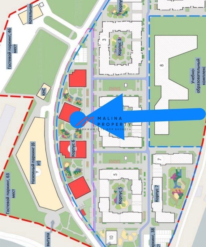 Аренда торгового помещения рядом с супермаркетом в ЖК 1-й Саларьевскй