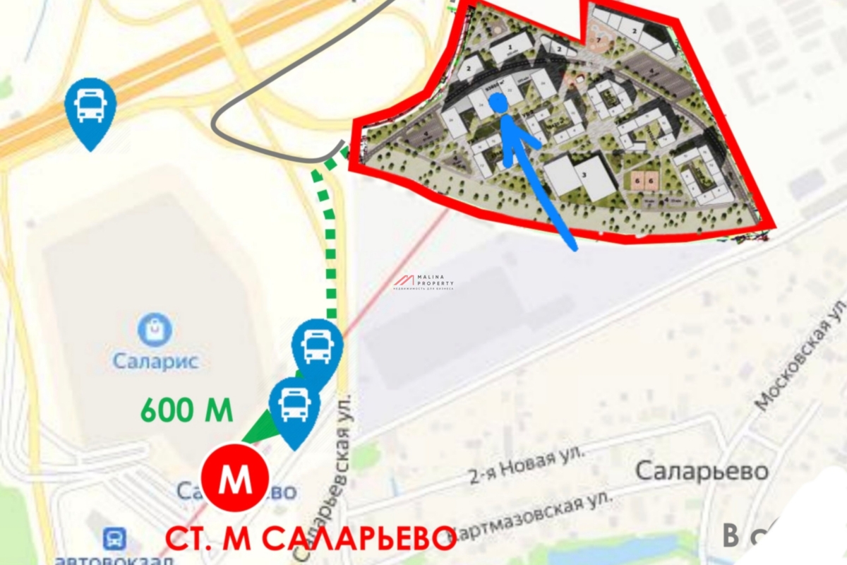 Аренда торгового помещения рядом с супермаркетом в ЖК 1-й Саларьевскй