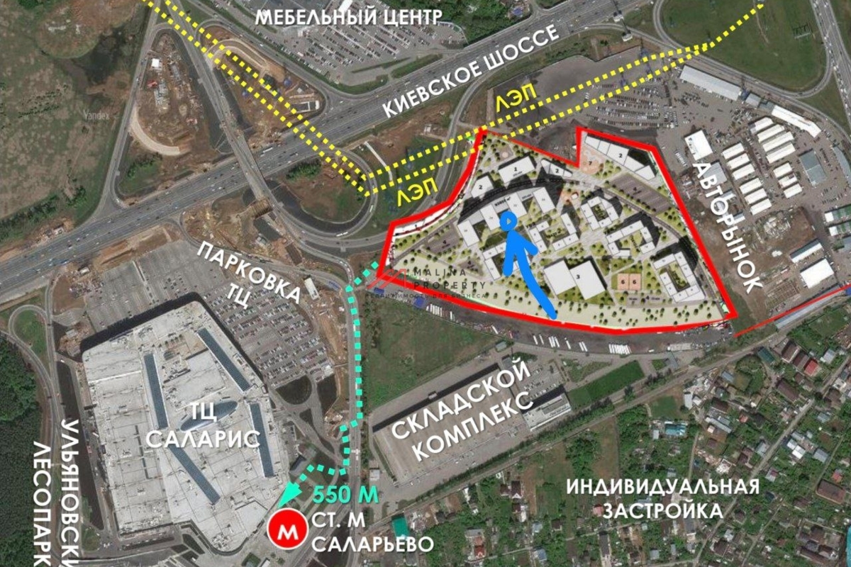 Аренда торгового помещения рядом с супермаркетом в ЖК 1-й Саларьевскй
