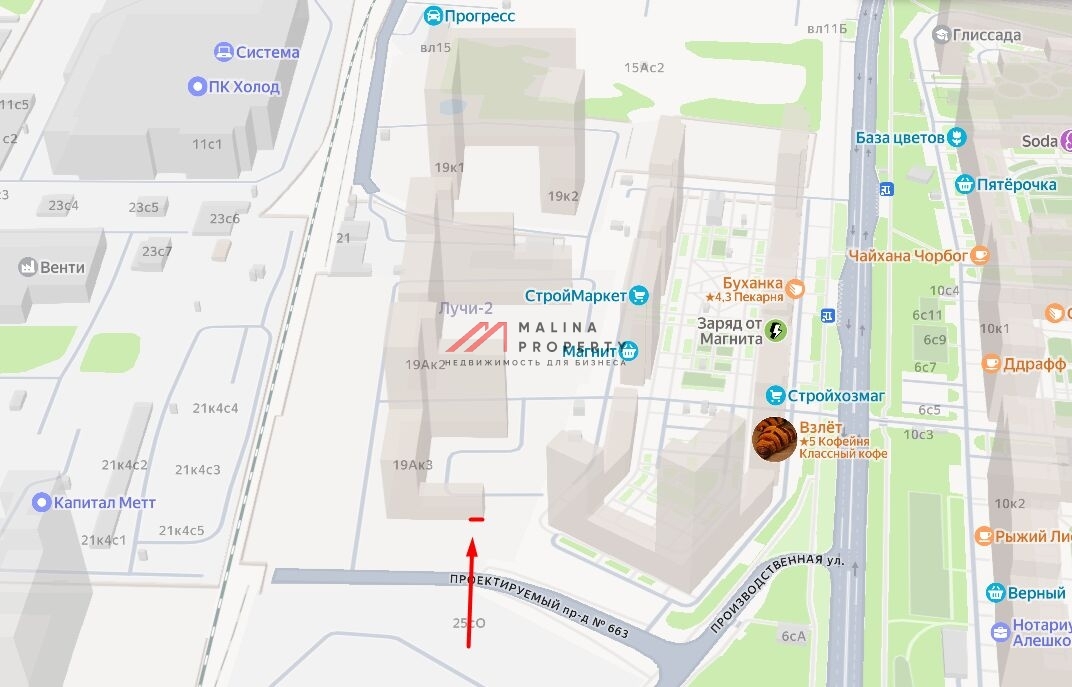 Аренда торгового помещения в ЖК Лучи-2