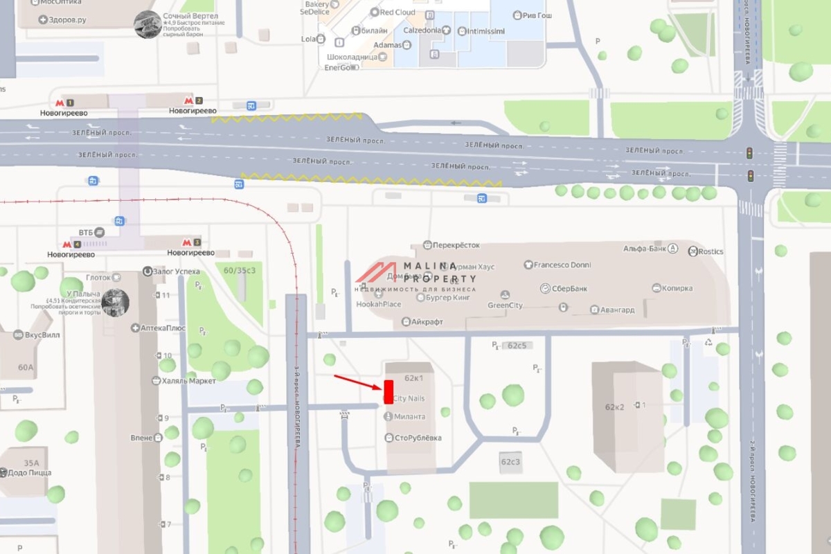 Аренда торгового помещения возле метро "Новогиреево"