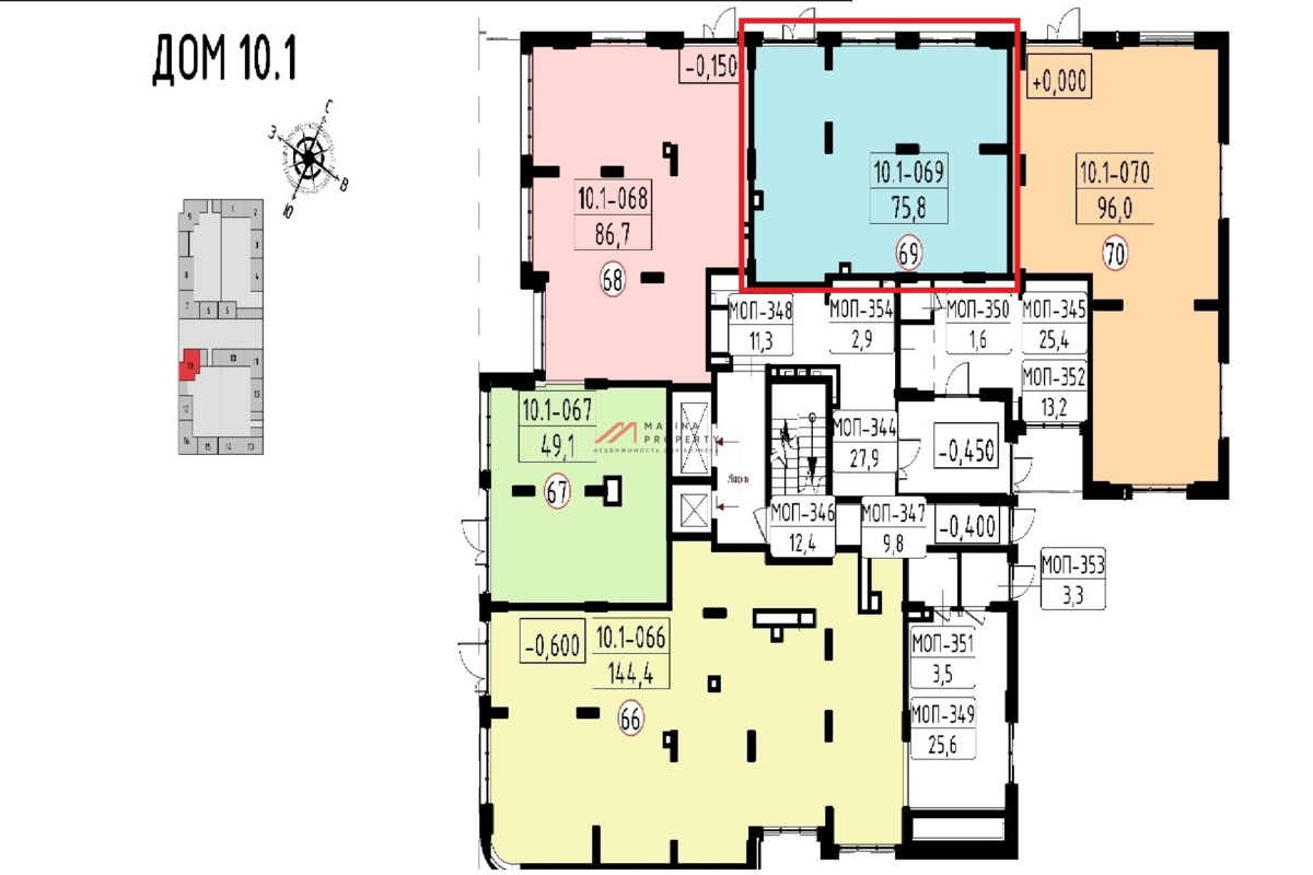 Продажа торгового помещения в ЖК "Прокшино" 