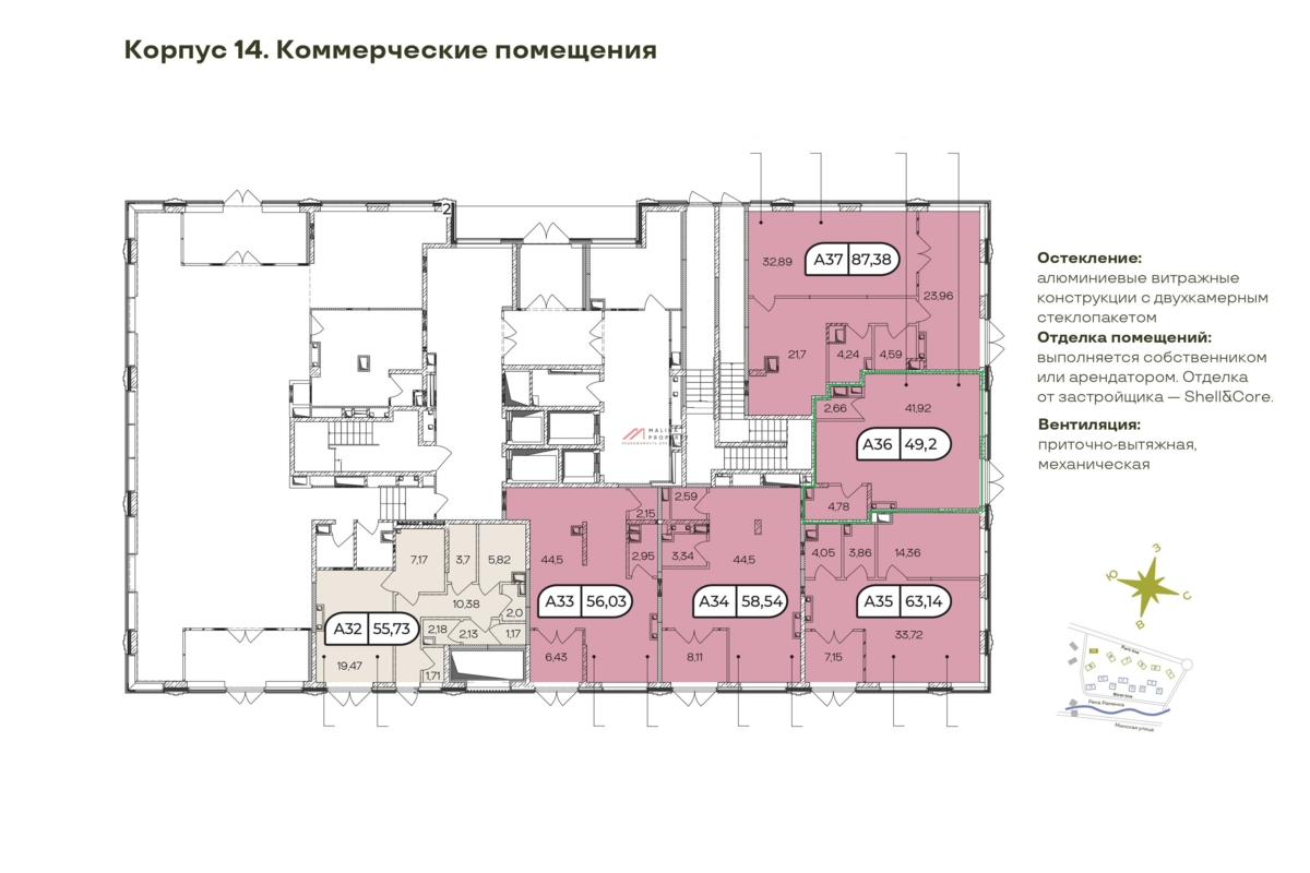 Аренда торгового помещения в ЖК "West Garden"