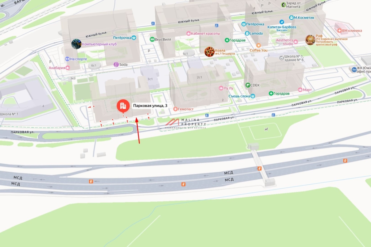 Продажа торгового помещения в ЖК "Южная Битца" 