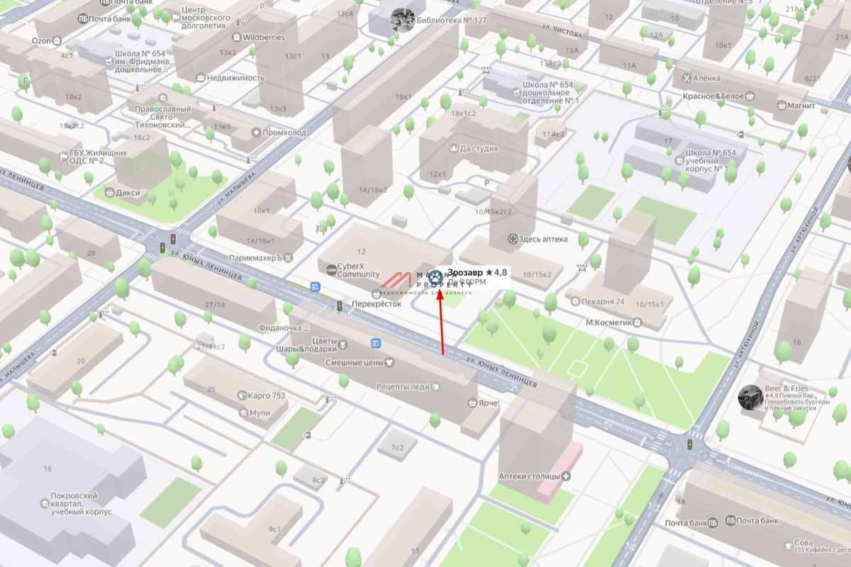 Продажа помещения с арендаторами на ул. Юных Ленинцев