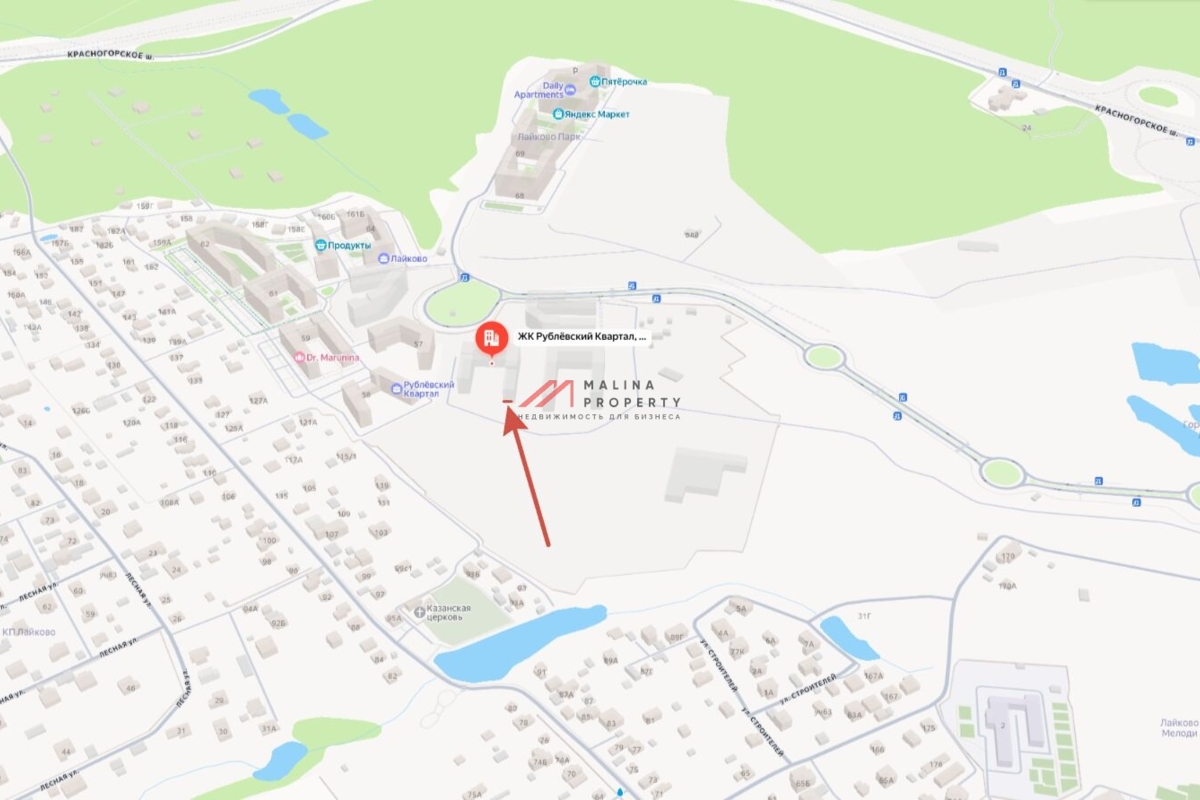 Продажа торгового помещения в ЖК "Рублёвский квартал"