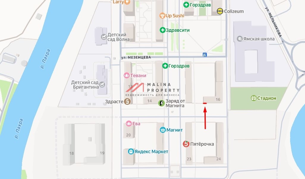 Аренда торгового помещения в ЖК "Прибрежный Парк"