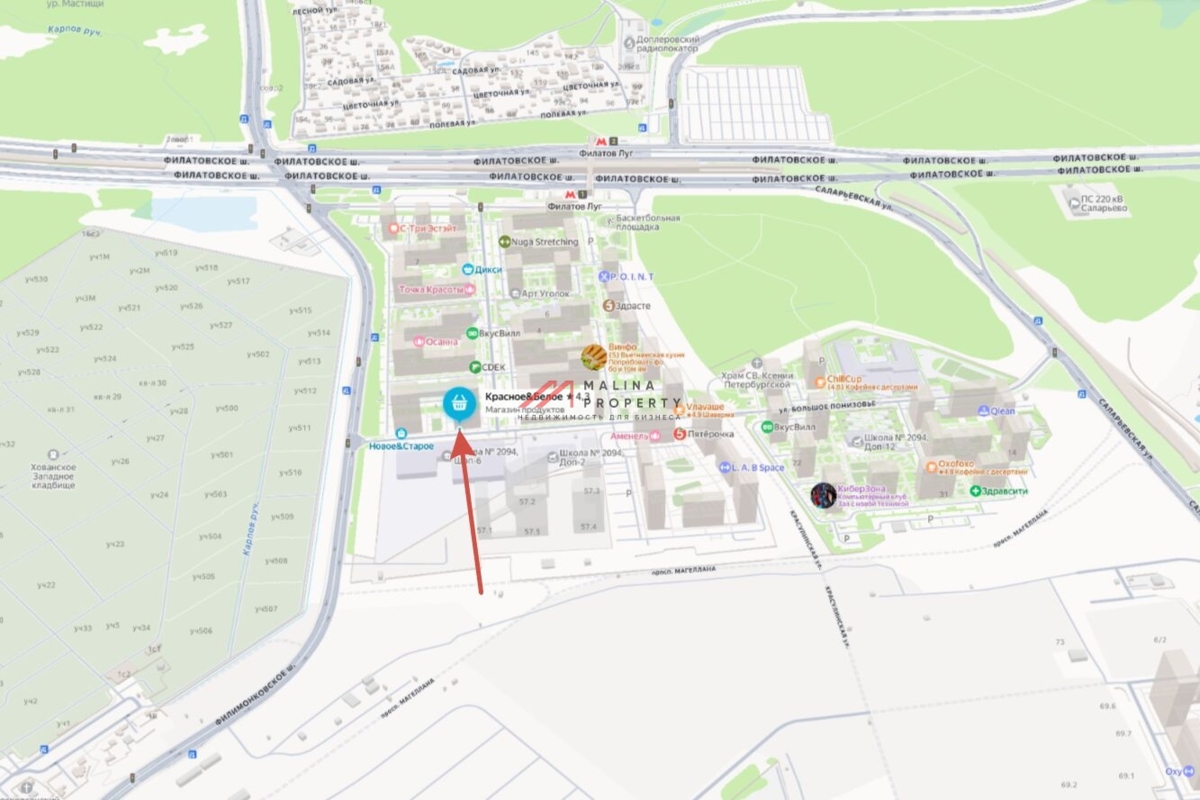 Продажа помещения с арендатором "Красное белое"