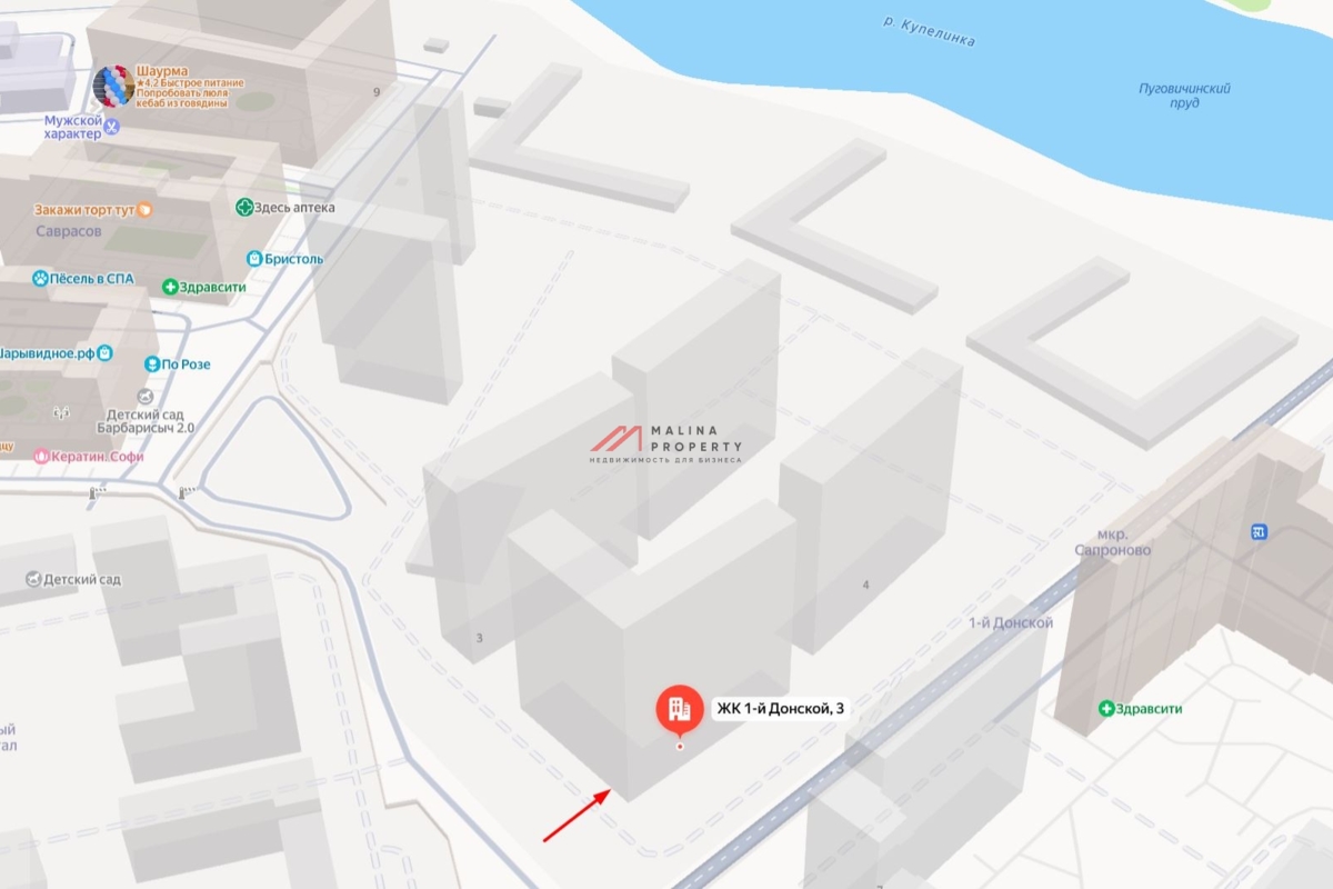 Продажа коммерческого помещения в ЖК "1-й Донской" 