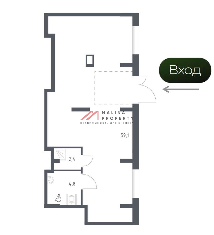 Продажа помещения с арендатором в ЖК "Цветочные поляны"