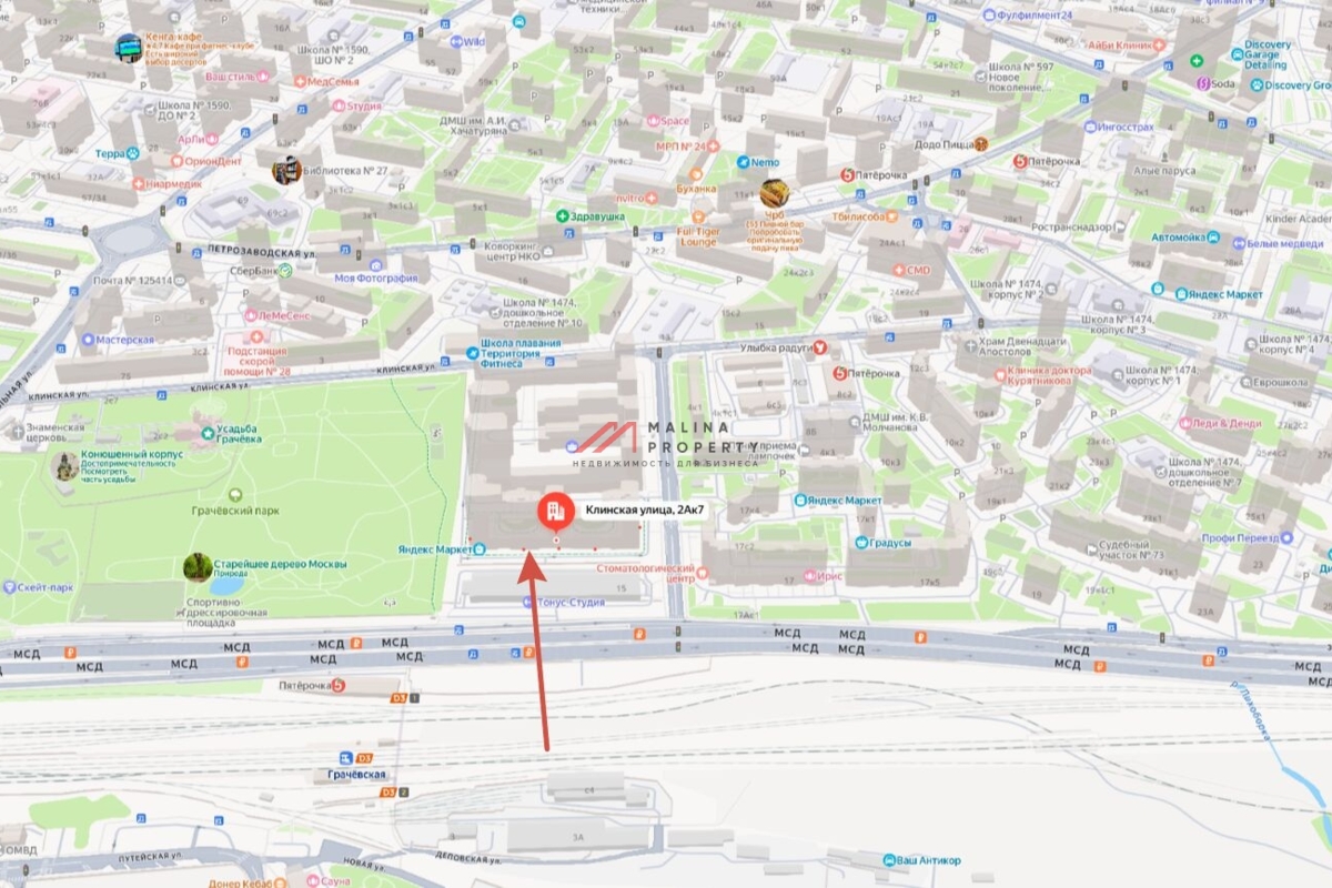 Аренда торгового помещения в ЖК "Мой адрес на Клинской" 