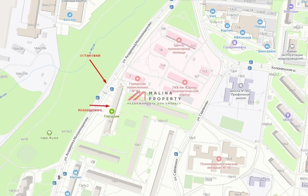 Аренда торгового помещения в плотном спальнике 