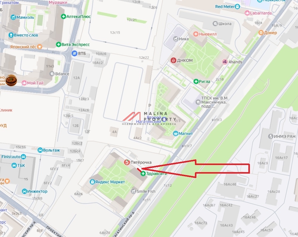 Аренда помещения в ЖК "Второй Нагатинский"