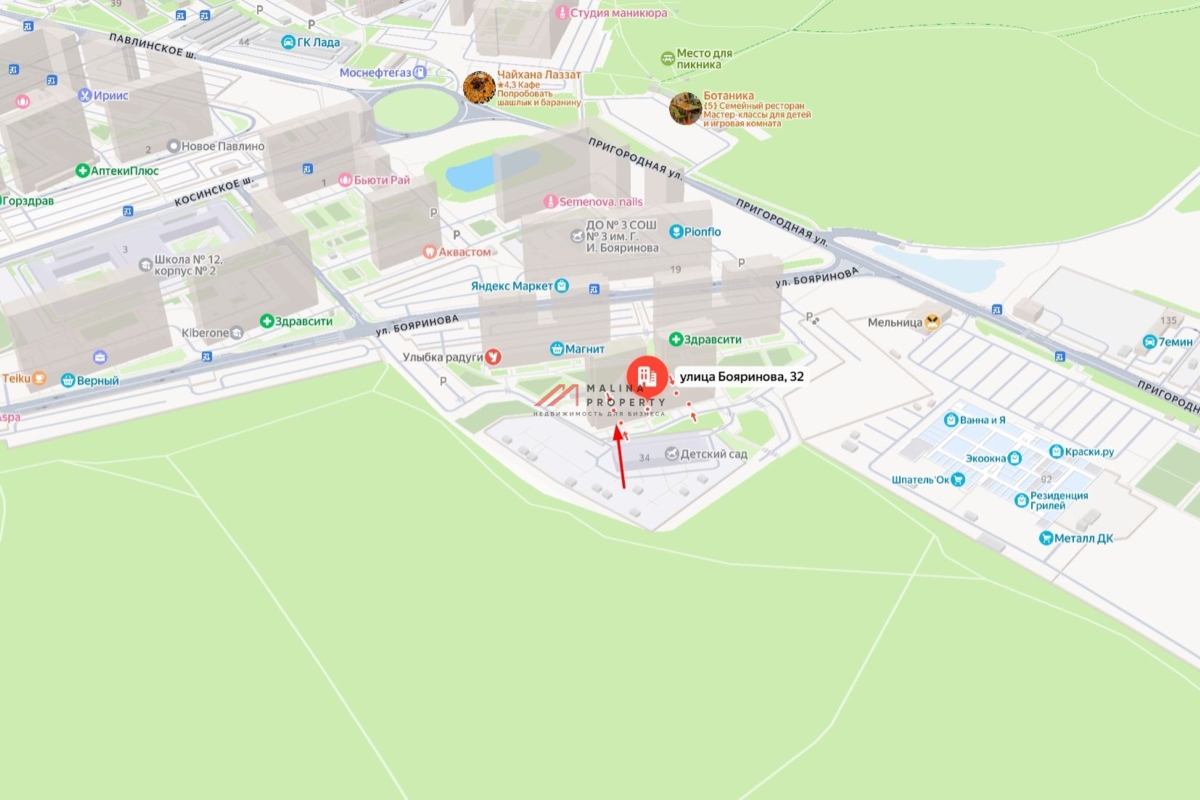 Аренда торгового помещения в ЖК "Новоград Павлино"