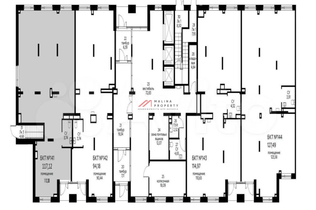 Аренда торгового помещения в ЖК "Новоград Павлино"