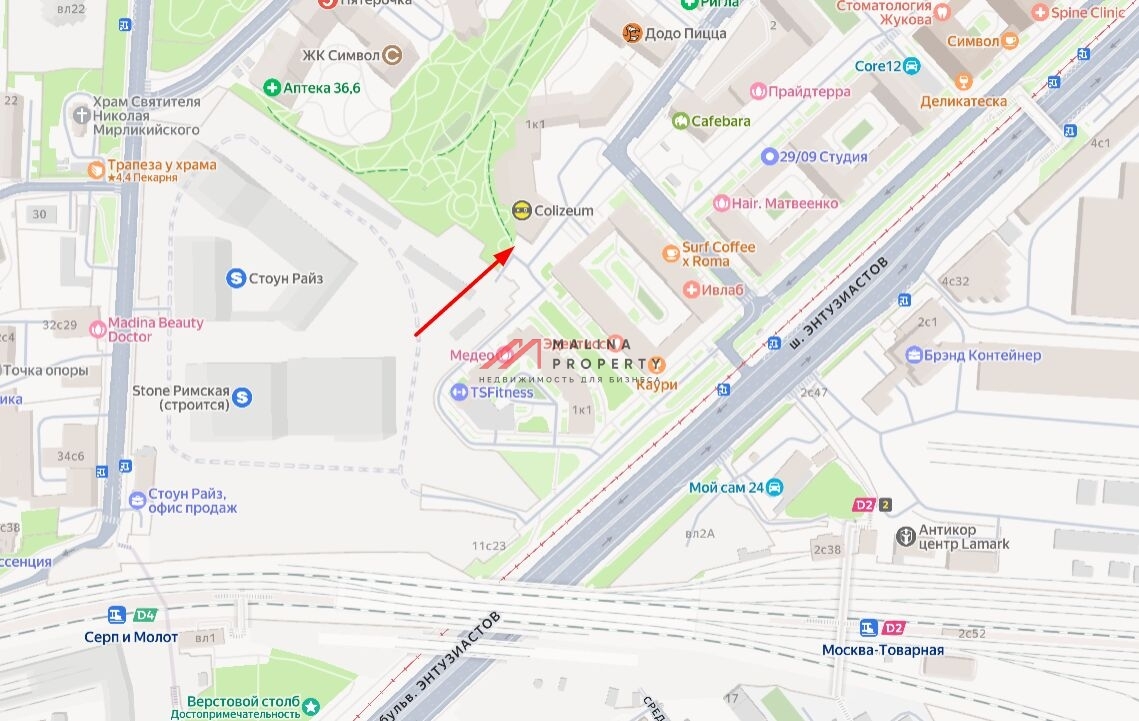 Аренда торгового помещения под общепит в ЖК "Символ"