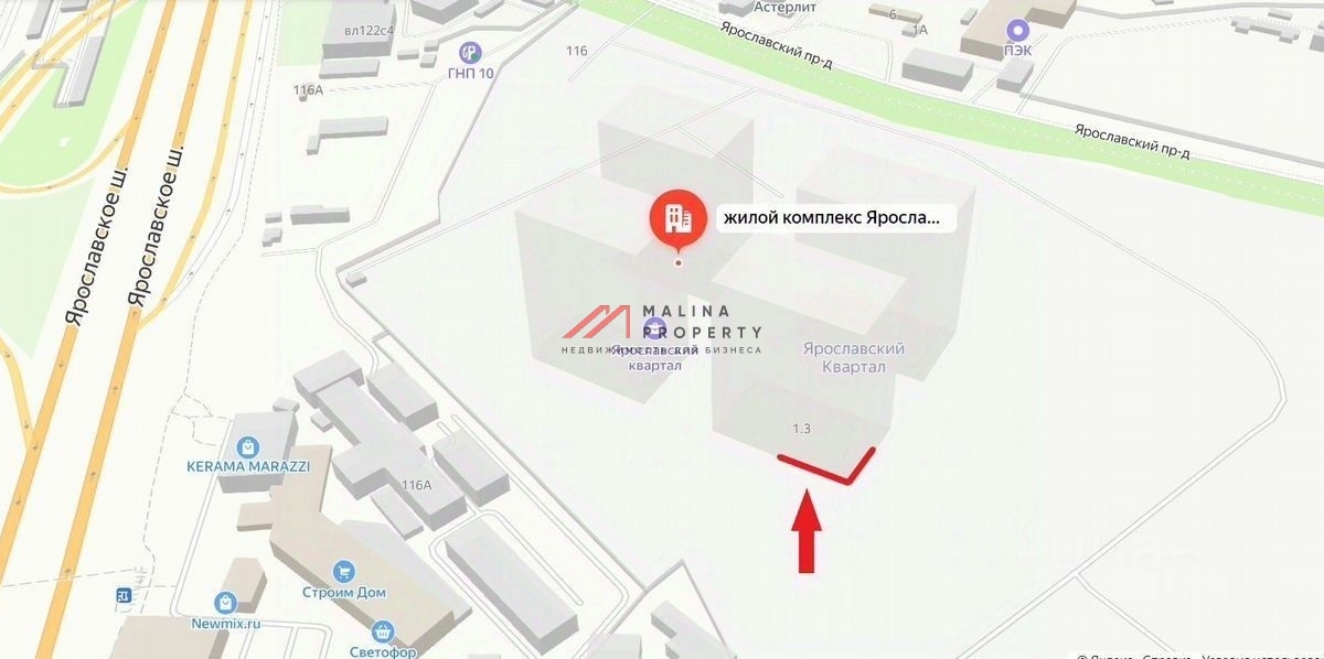 Аренда торгового помещения в ЖК "Ярославский квартал" 