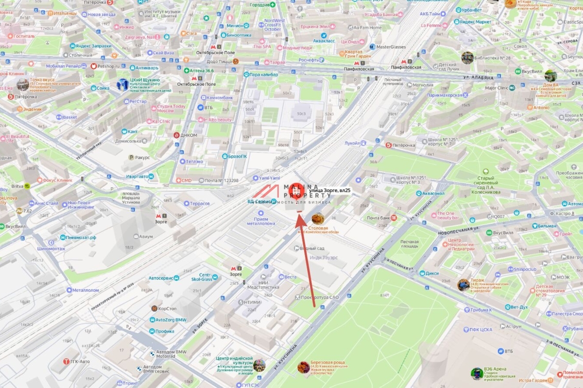 Аренда торгового помещения в ЖК "Дом на Зорге" 