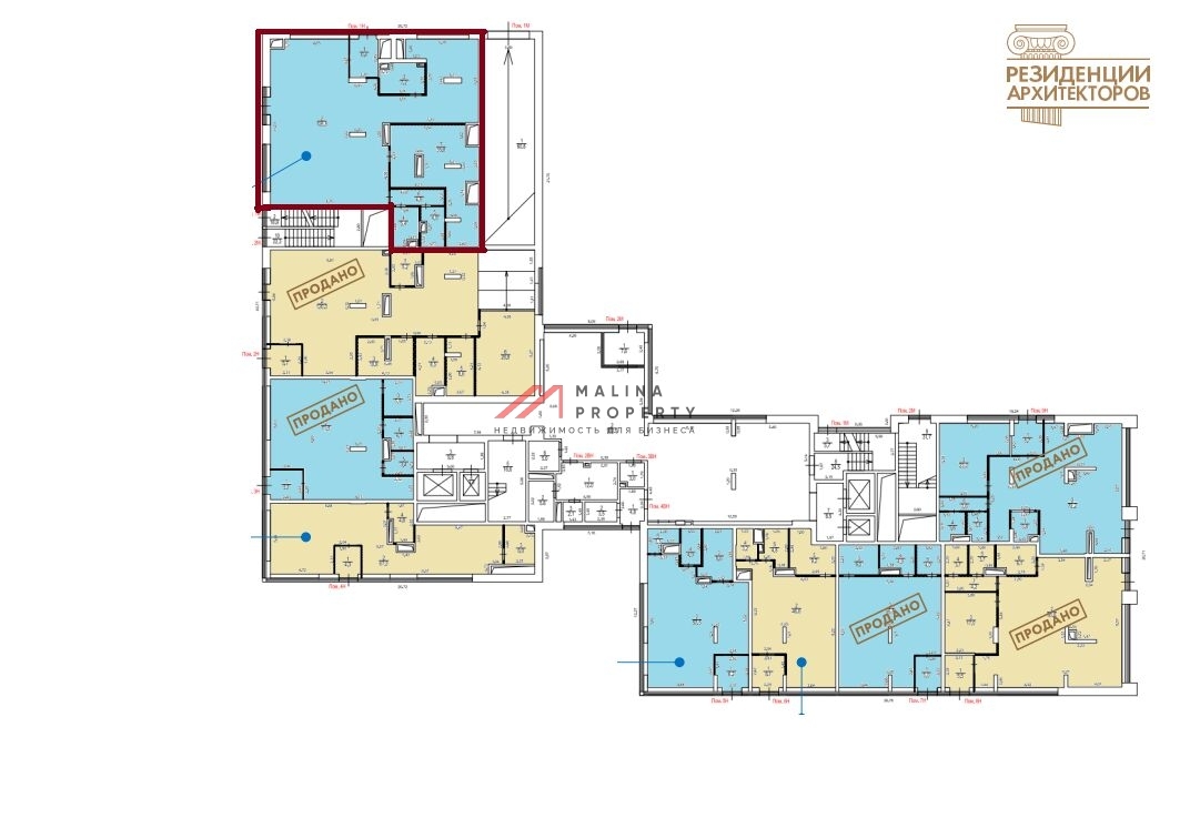 Продажа помещения в жилом комплексе Резиденция Архитекторов. Ключи сразу.