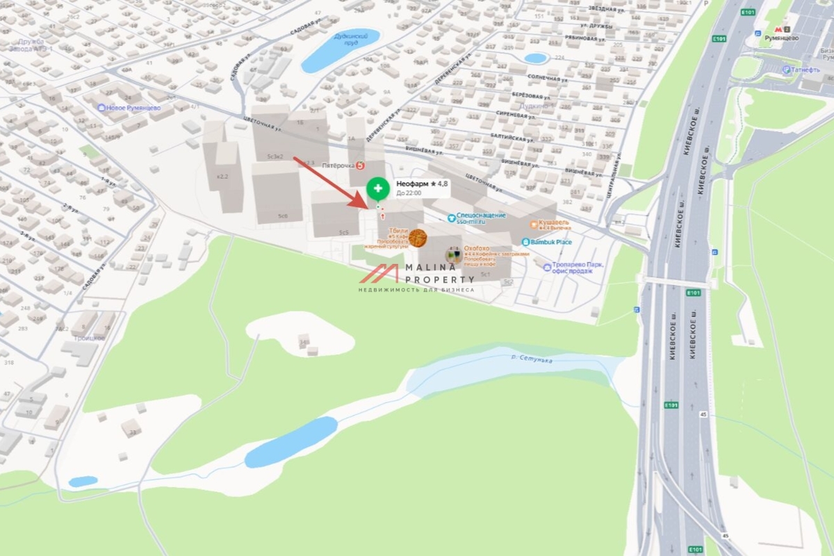 Аренда торгового помещения в ЖК "Тропарёво парк" 