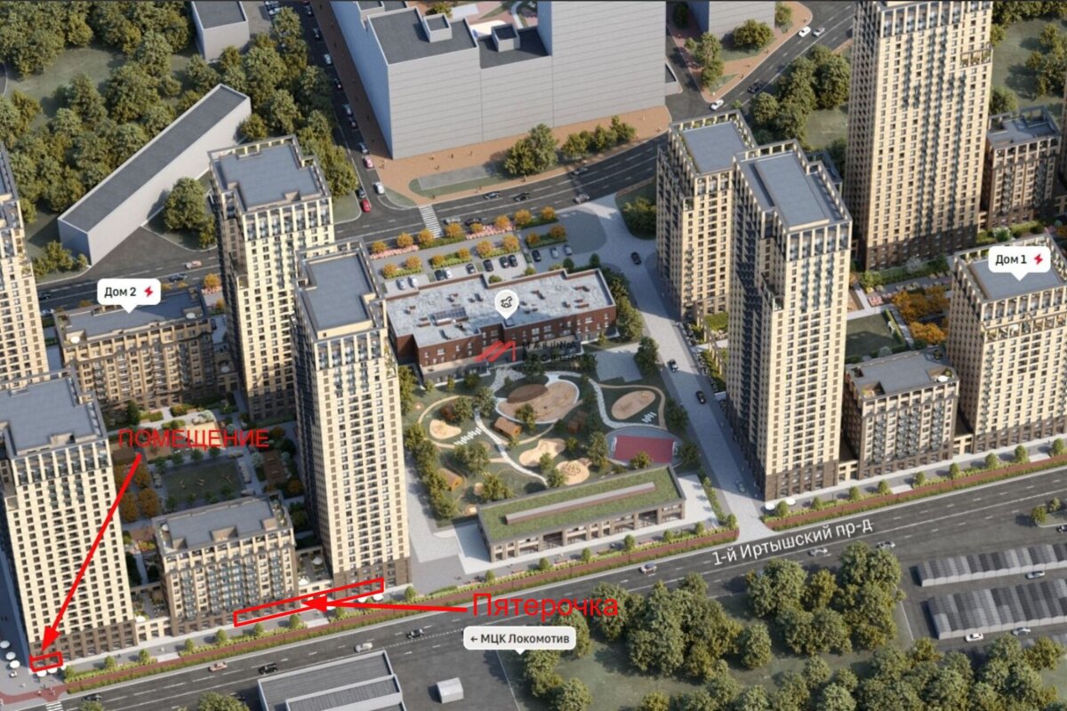 Продажа торгового помещения в ЖК «Квартал Метроном»