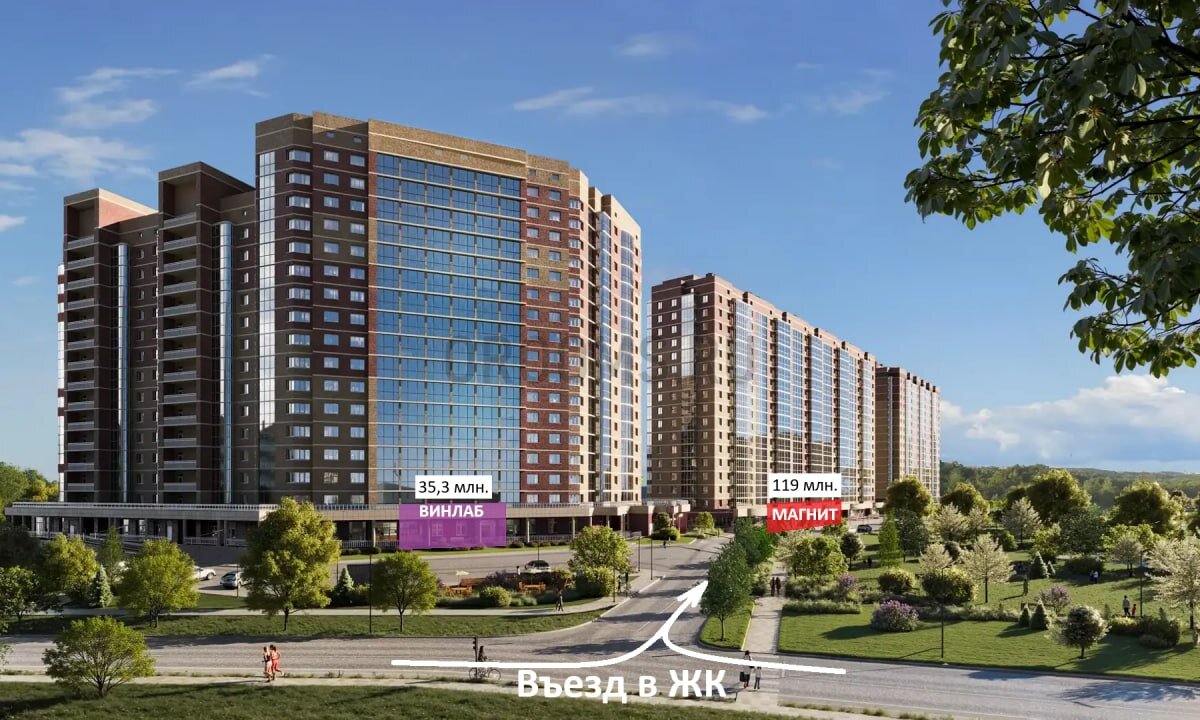 Продажа помещения с магазином Винлаб в ЖК "Оптима" 