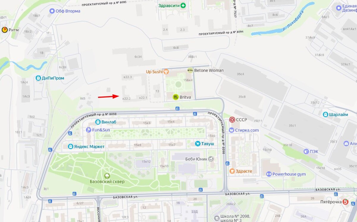 Аренда торгового помещения в ЖК "Бусиновский Парк" 