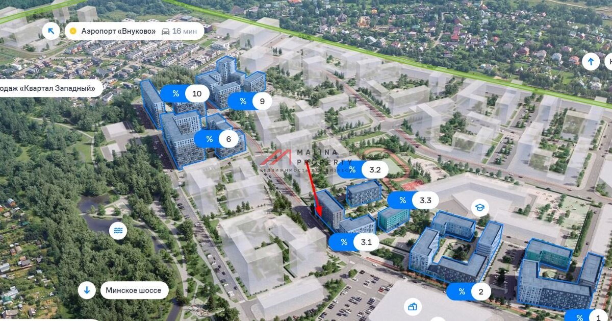 Продажа помещения с арендаторами в ЖК "Квартал Западный"