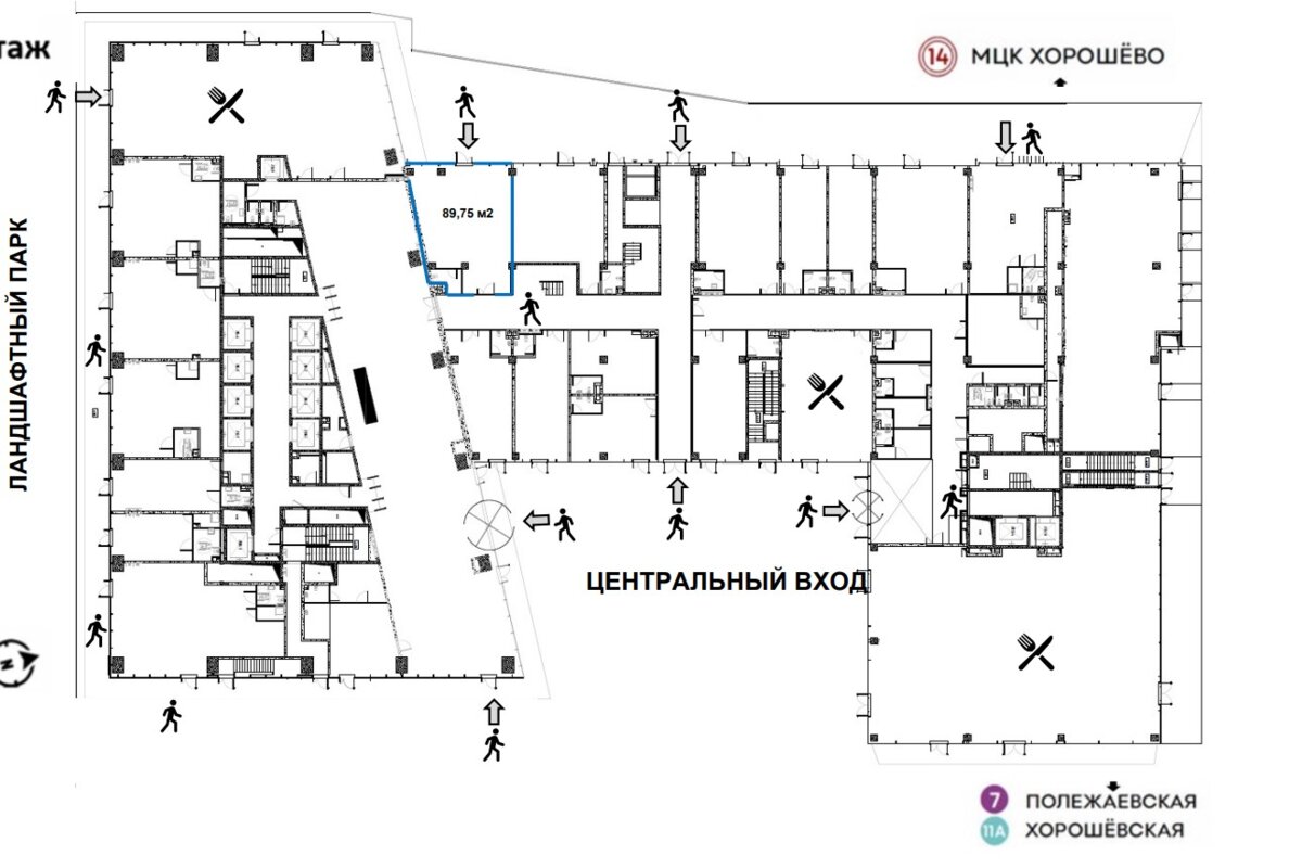 Продажа торгового помещения в БЦ "ASpace Хорошевская"