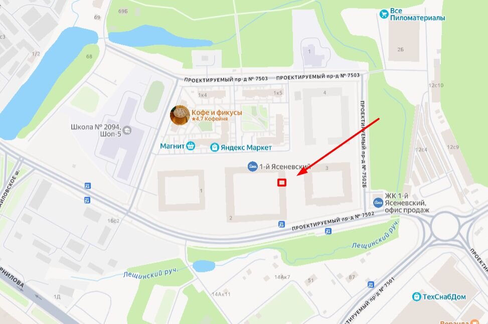Продажа торгового помещения в ЖК "1-й Ясеневский" 