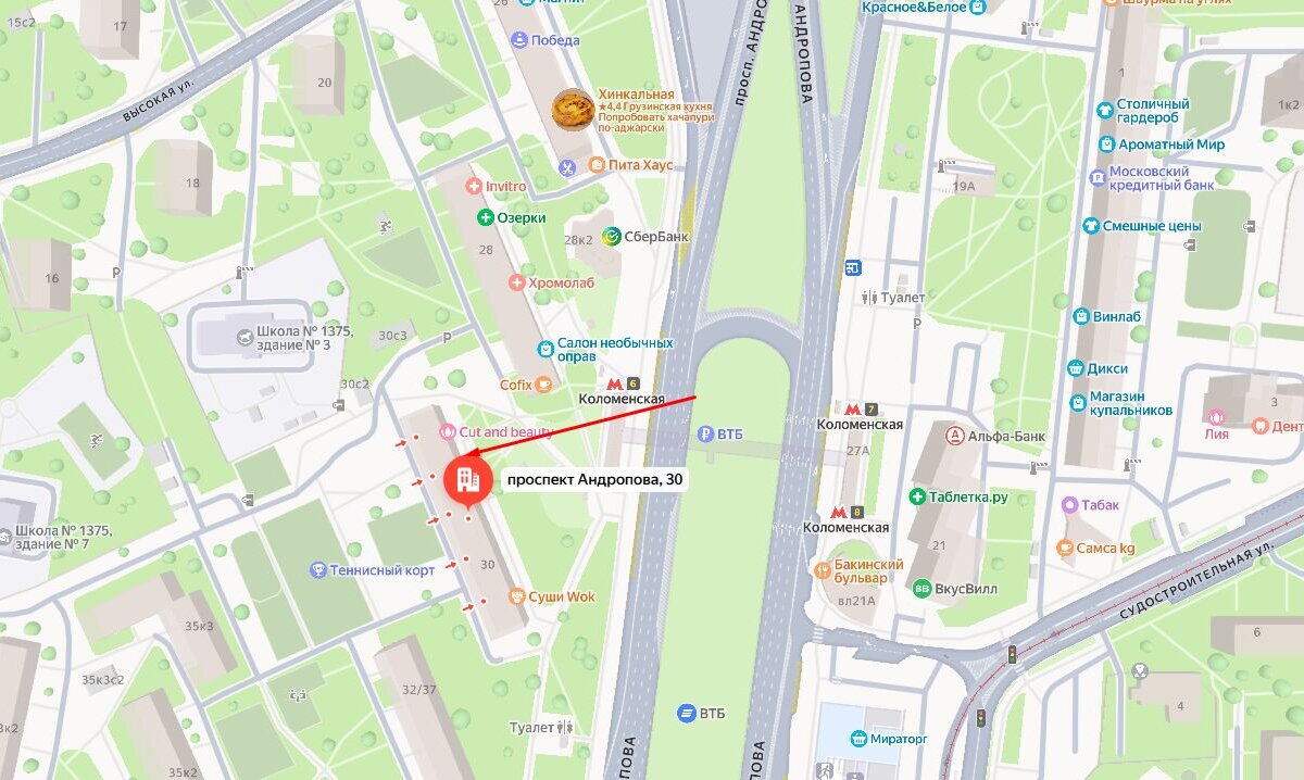 Продажа помещения у метро Коломенская
