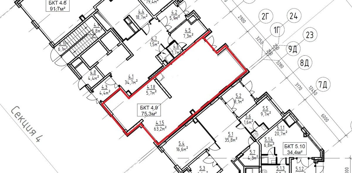 Продажа помещения с арендатором в ЖК "Датский квартал" 