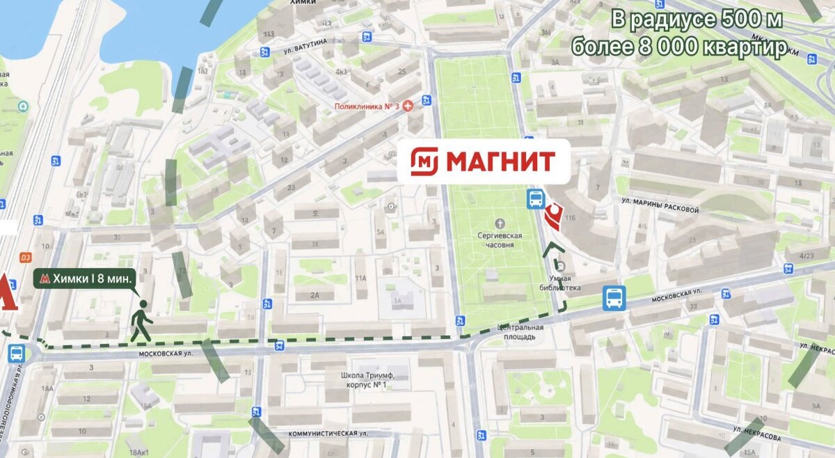 Продажа торгового помещения с супермаркетом Магнит