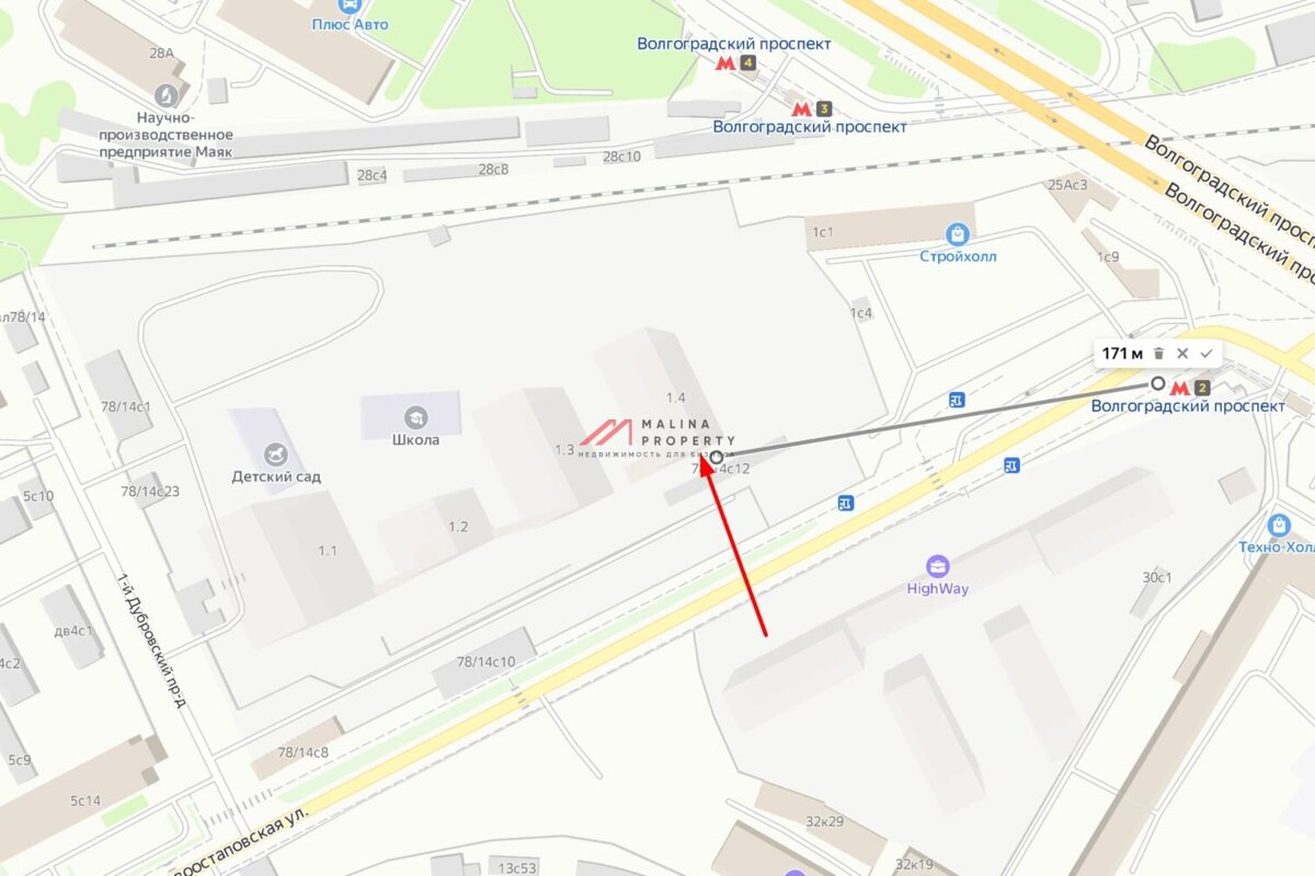 Аренда углового помещения в ЖК "1-й Дубровский" 