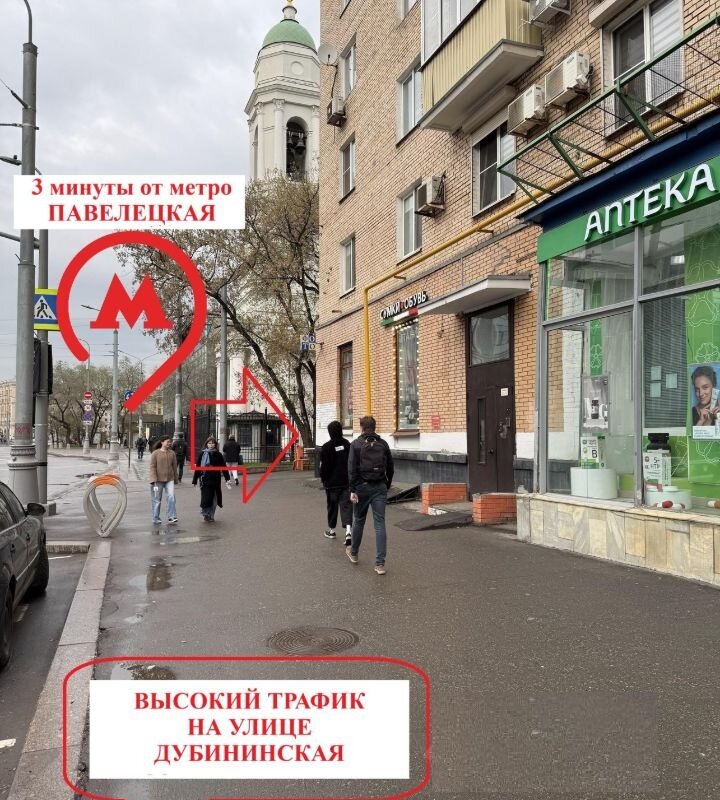 Продажа помещения с арендатором рядом с метро Павелецкая 