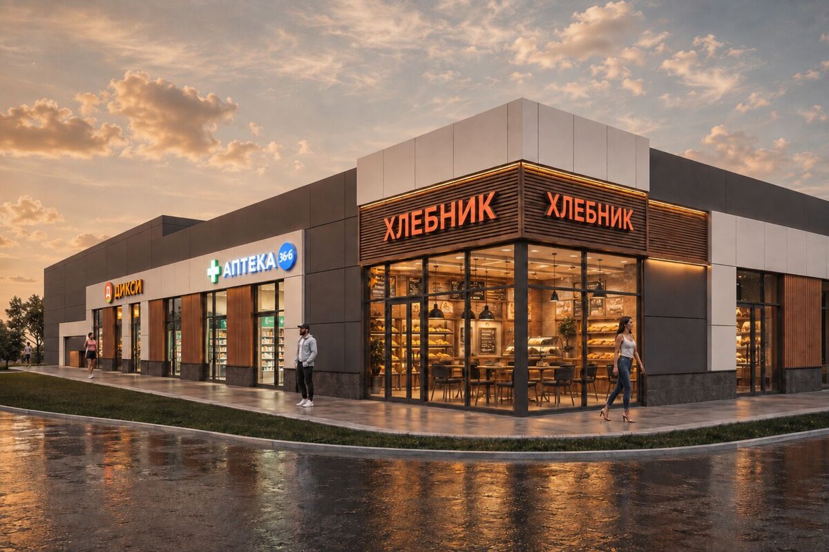 Продажа торгового здания с арендаторами в ЖК "Живописный" 