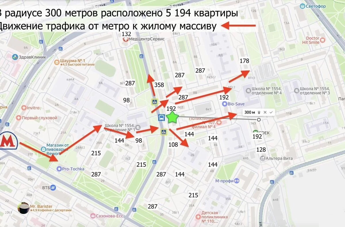 Продажа помещения с арендаторами рядом с метро Отрадное 