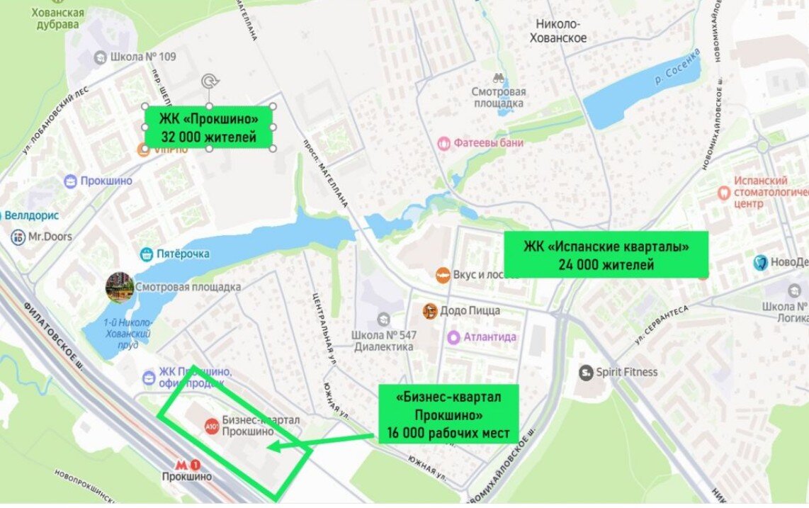 Аренда помещения в бизнес квартале Прокшино