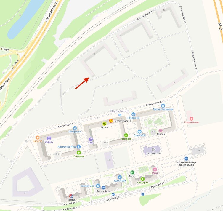 Аренда помещения в жилом комплексе Южная Битца