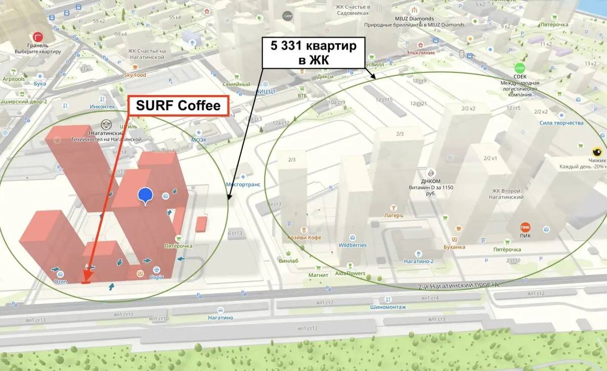 Продажа торгового помещения с арендатором Surf Coffee 