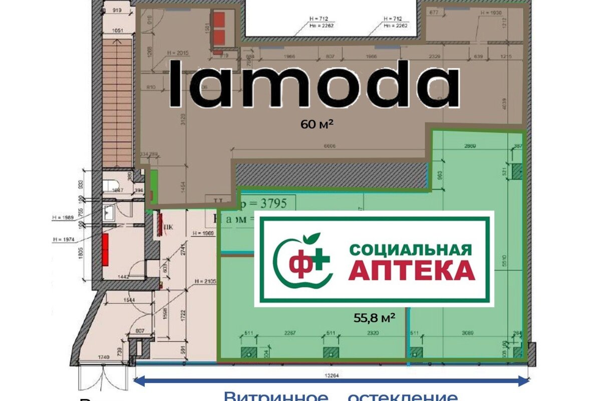 Продажа торгового помещения с сетевыми арендаторами