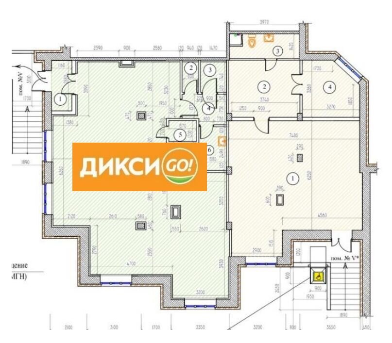 Продажа торгового помещения с магазином Дикси