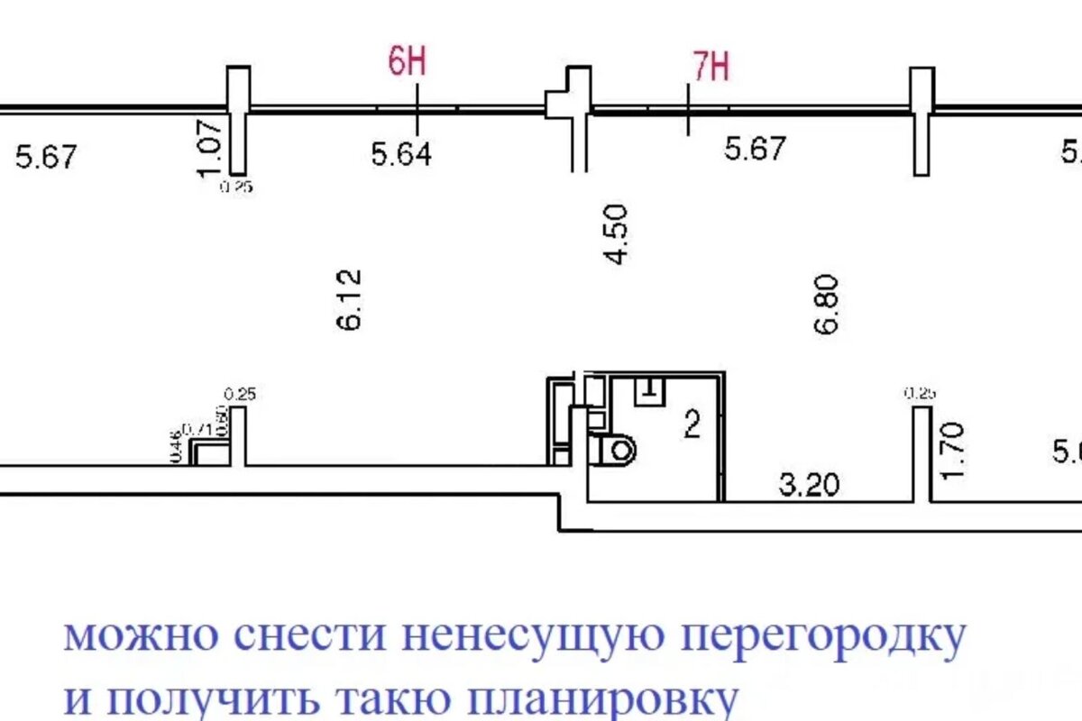 Продажа торгового помещения в новом доме на Кантемировской