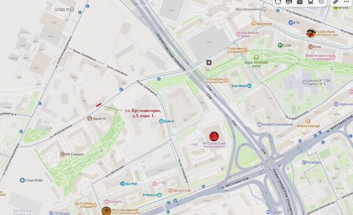 Аренда торгового помещения в ЖК "Cимвол"